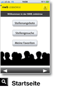 NWB Jobbörse App - Startseite
